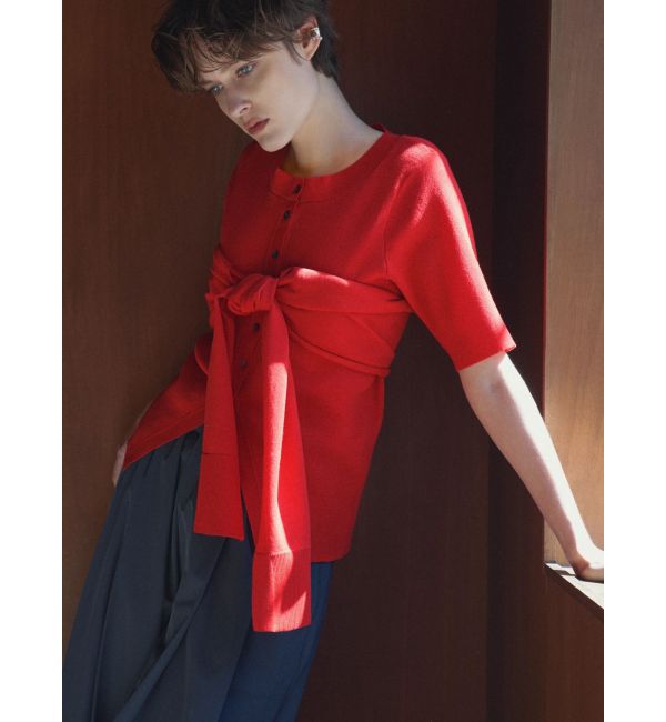 ELENDEEK「MULTIWAY SCARF SET KT CD」|カーディガン|レッド