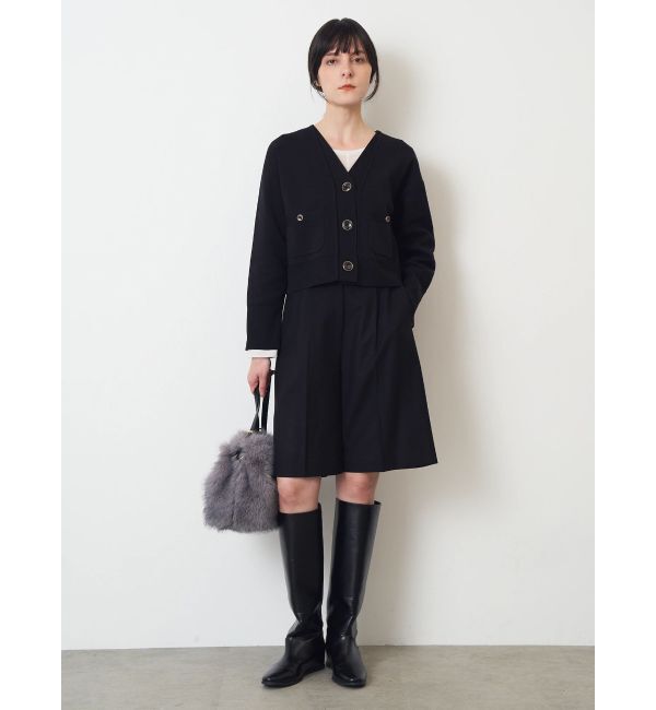 ELENDEEK「W COLLAR KT CD」|カーディガン|