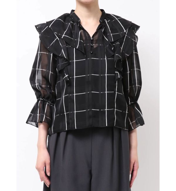 MERCURYDUO「【セットアップ着用可】ラッフルシャツブラウス」|シャツ・ブラウス|