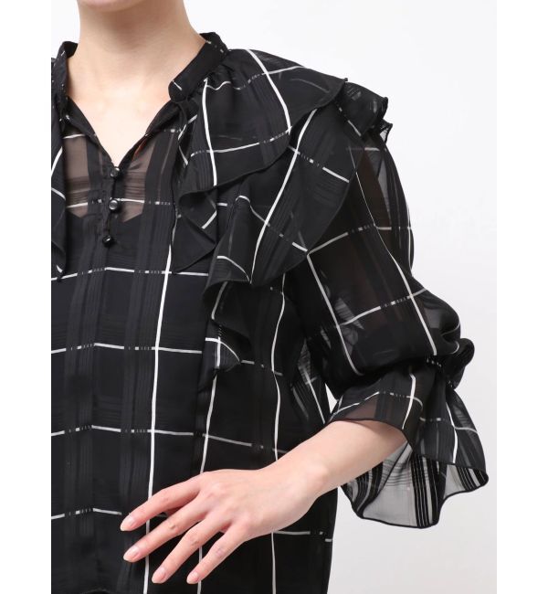 MERCURYDUO「【セットアップ着用可】ラッフルシャツブラウス」|シャツ・ブラウス|