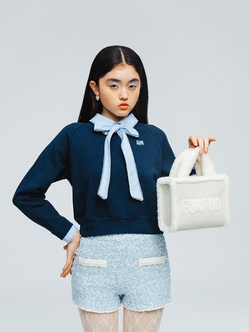 FURFUR「【WEB・一部店舗限定カラー】シャツドッキングボウタイスウェット」|スウェット・ジャージ|NVY