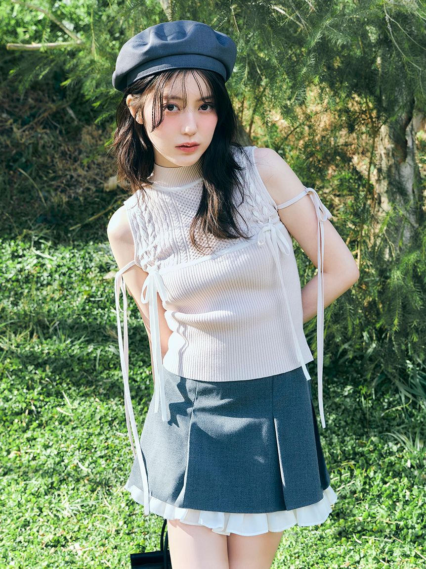SNIDEL「レイヤードミニスカショーパン」|その他|GRY