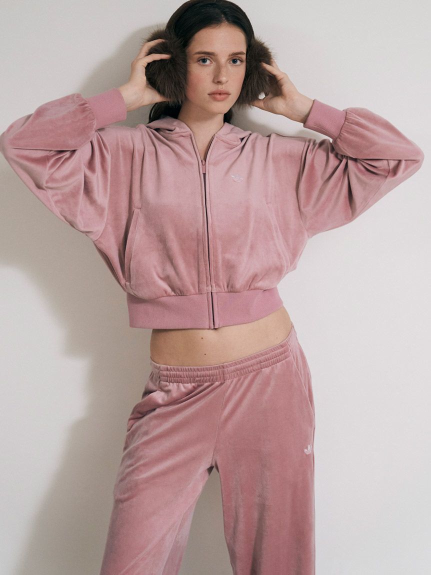 SNIDEL「【adidas Originals】ESS VELOUR PANT /エッセンシャルズ ベロアパンツ」|チノ|