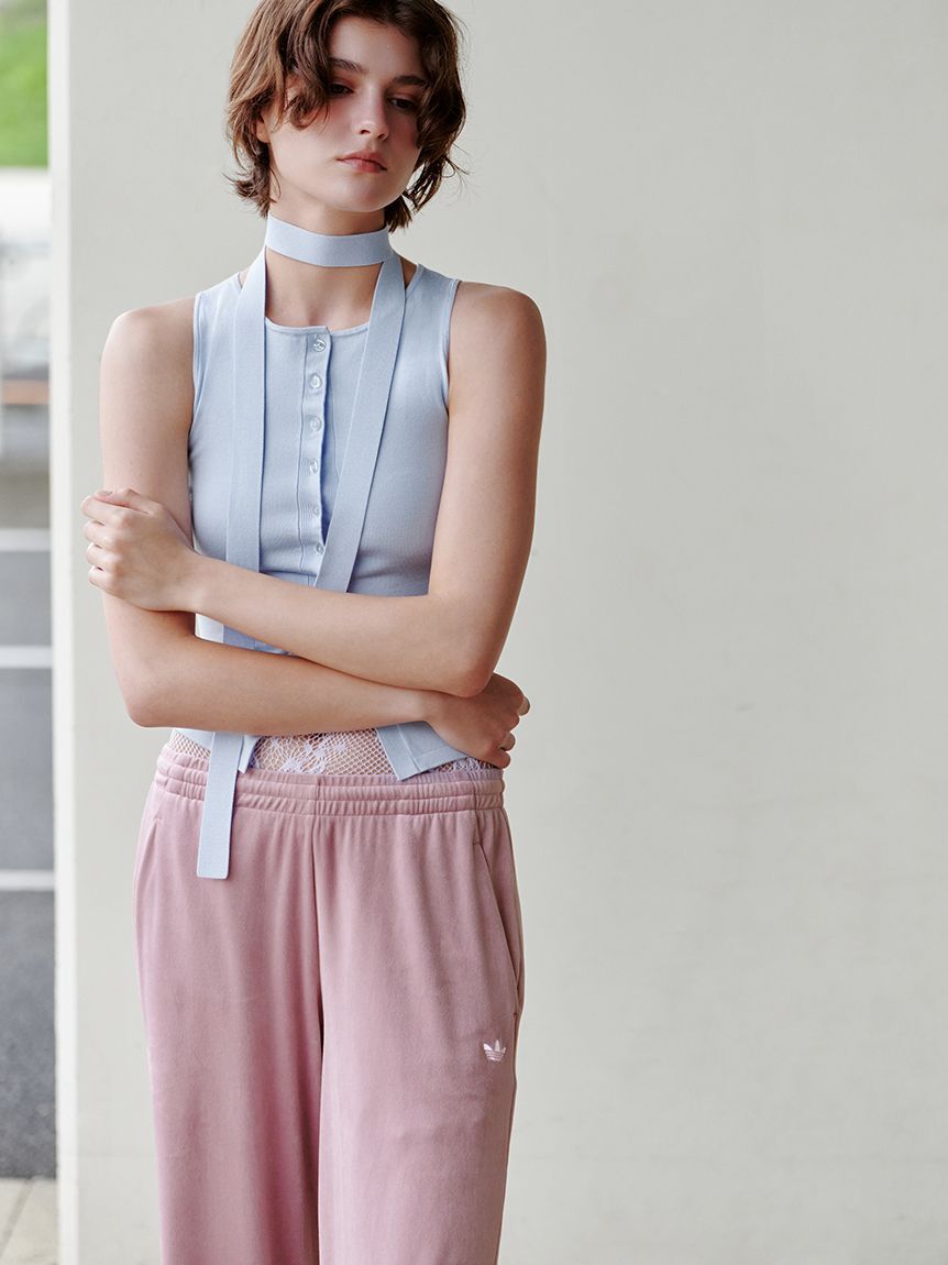 SNIDEL「【adidas Originals】ESS VELOUR PANT /エッセンシャルズ ベロアパンツ」|チノ|