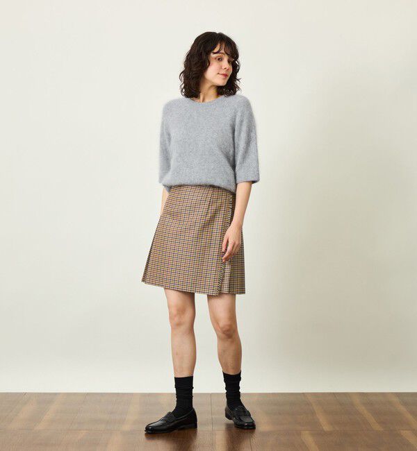 MACKINTOSH PHILOSOPHY「GREY LABEL ウールファーハーフスリーブニット」|ニット・セーター|