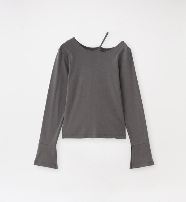  「ALBINI オーガニックフライス トップス」|Tシャツ・カットソー|チャコールグレー