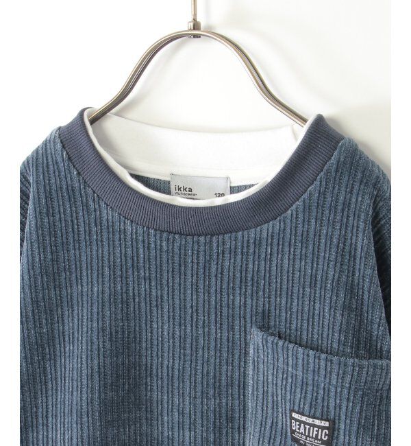 ikka kids「カットコールポケ付きレイヤープルオーバー（120~160cm）」|Tシャツ・カットソー|