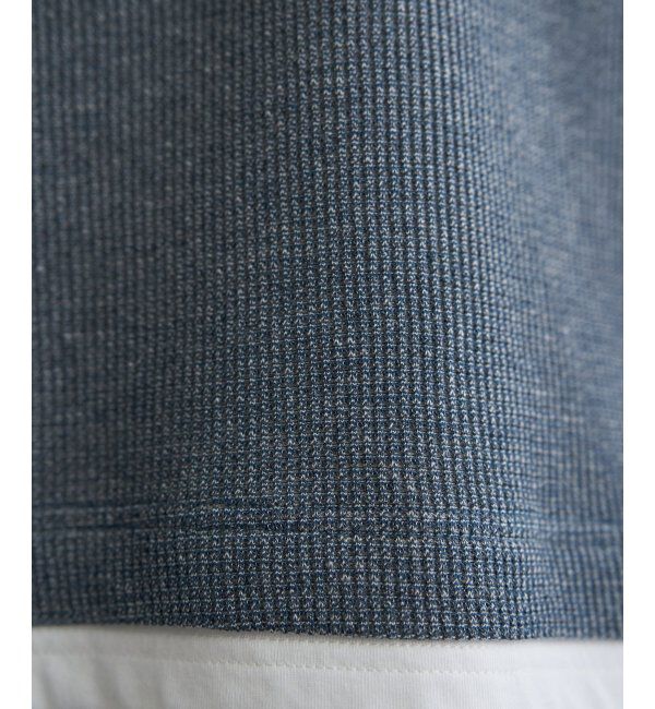 ikka「【雑誌MonoMax5月号掲載】メランジワッフルポケ付きフェイクTシャツ」|Tシャツ・カットソー|
