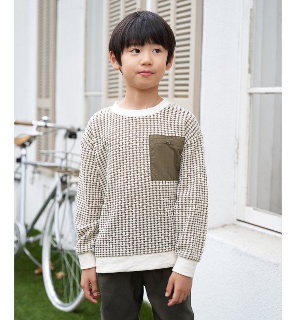 ikka kids「MKビックワッフルポケツキPO」|Tシャツ・カットソー|