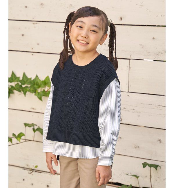 ikka kids「【親子コーデ】ニットベストブラウスセット（120~160cm）」|その他|