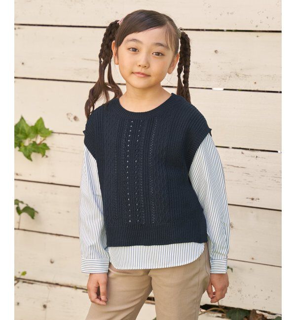 ikka kids「【親子コーデ】ニットベストブラウスセット（120~160cm）」|その他|