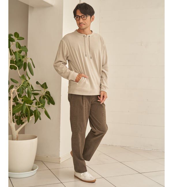 ikka「ストレッチコールリラックスパンツ」|その他|