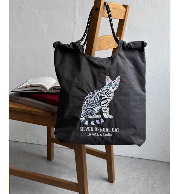 Lbc with Life「アニマル刺繍コードトートバッグ」|その他|チャコール