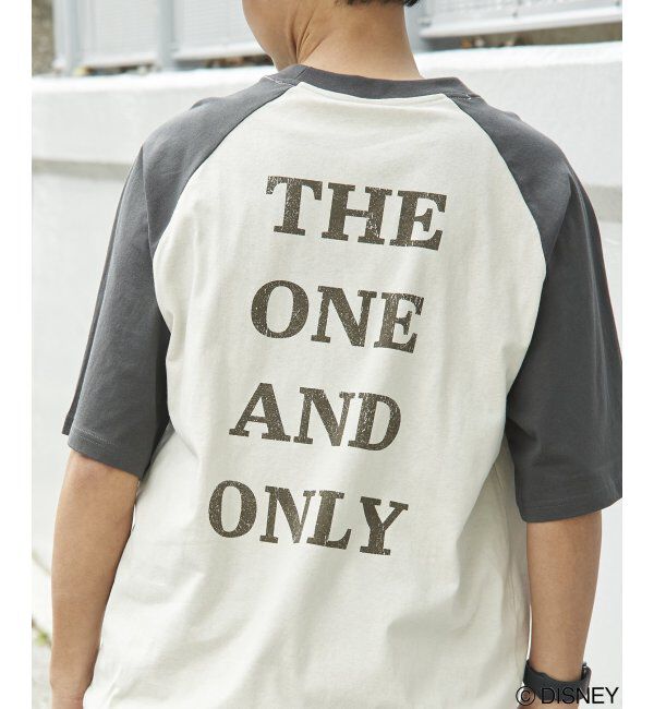 VENCE share style「Mickey Mouse ミッキーマウス USED風フェイスプリントTシャツ」|Tシャツ・カットソー|