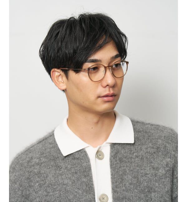  「ボストン型 メガネ｜中顔面短縮みえメガネ 軽量 大人可愛い おうちメガネ 伊達メガネ レンズ交換券付」|メガネ|