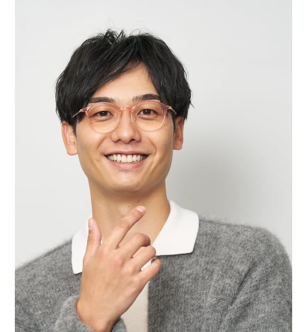  「ボストン型 メガネ｜中顔面短縮みえメガネ 軽量 大人可愛い おうちメガネ 伊達メガネ レンズ交換券付」|メガネ|