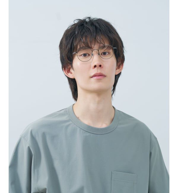  「ボストン型 メガネ | 中顔面短縮みえメガネ 丸型 チタン 軽量 メタル 伊達 Zoff レンズ交換券付」|メガネ|
