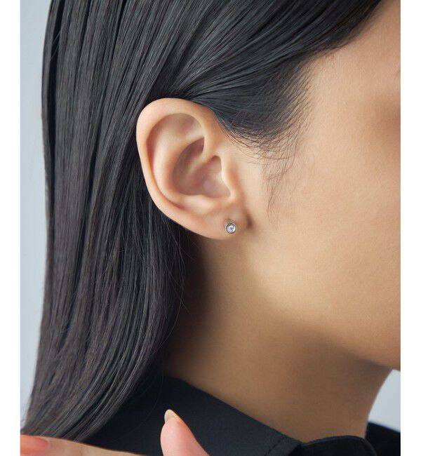 Jouete「[バックキャッチピアス] ジルコニア チューブ」|ピアス|