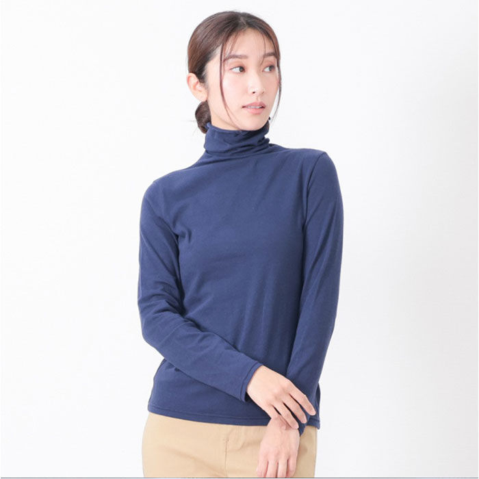 BACKYARD FAMILY「ボトルネック プルオーバー 長袖 通販 Tシャツ カットソー ロンT 長袖Tシャツ タートルネック」|Tシャツ・カットソー|