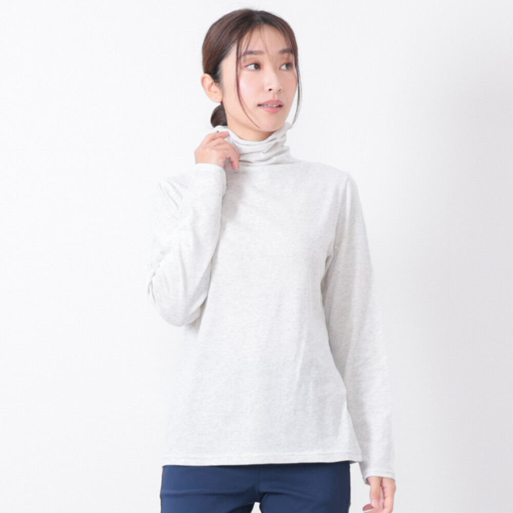 BACKYARD FAMILY「ボトルネック プルオーバー 長袖 通販 Tシャツ カットソー ロンT 長袖Tシャツ タートルネック」|Tシャツ・カットソー|ホワイト2