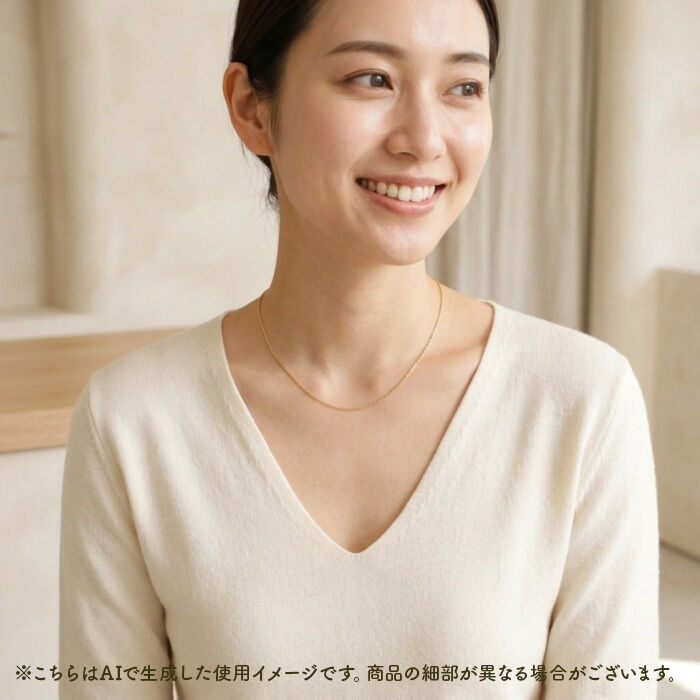 BACKYARD FAMILY「金 ネックレス 18金 通販 日本製 ネックレスチェーン チェーンネックレス 18K 長さ40cm」|その他|