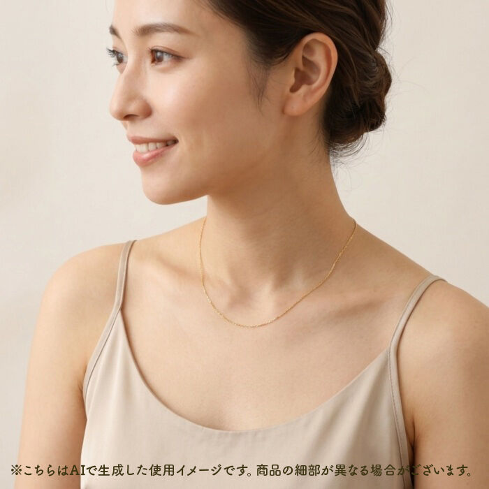 BACKYARD FAMILY「金 ネックレス 18金 通販 日本製 ネックレスチェーン チェーンネックレス 18K 長さ40cm」|その他|