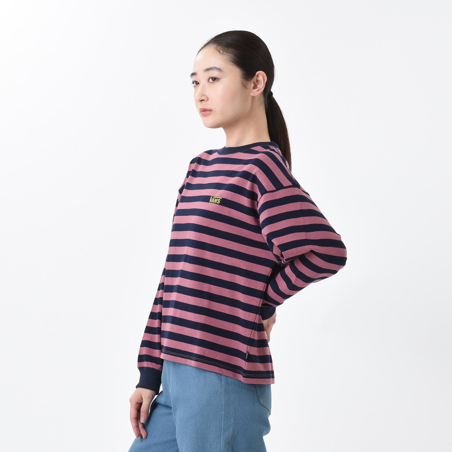 VANS「【VANSｱﾊﾟﾚﾙ(WJ)】W border long sleeve T-shirt」|Tシャツ・カットソー|