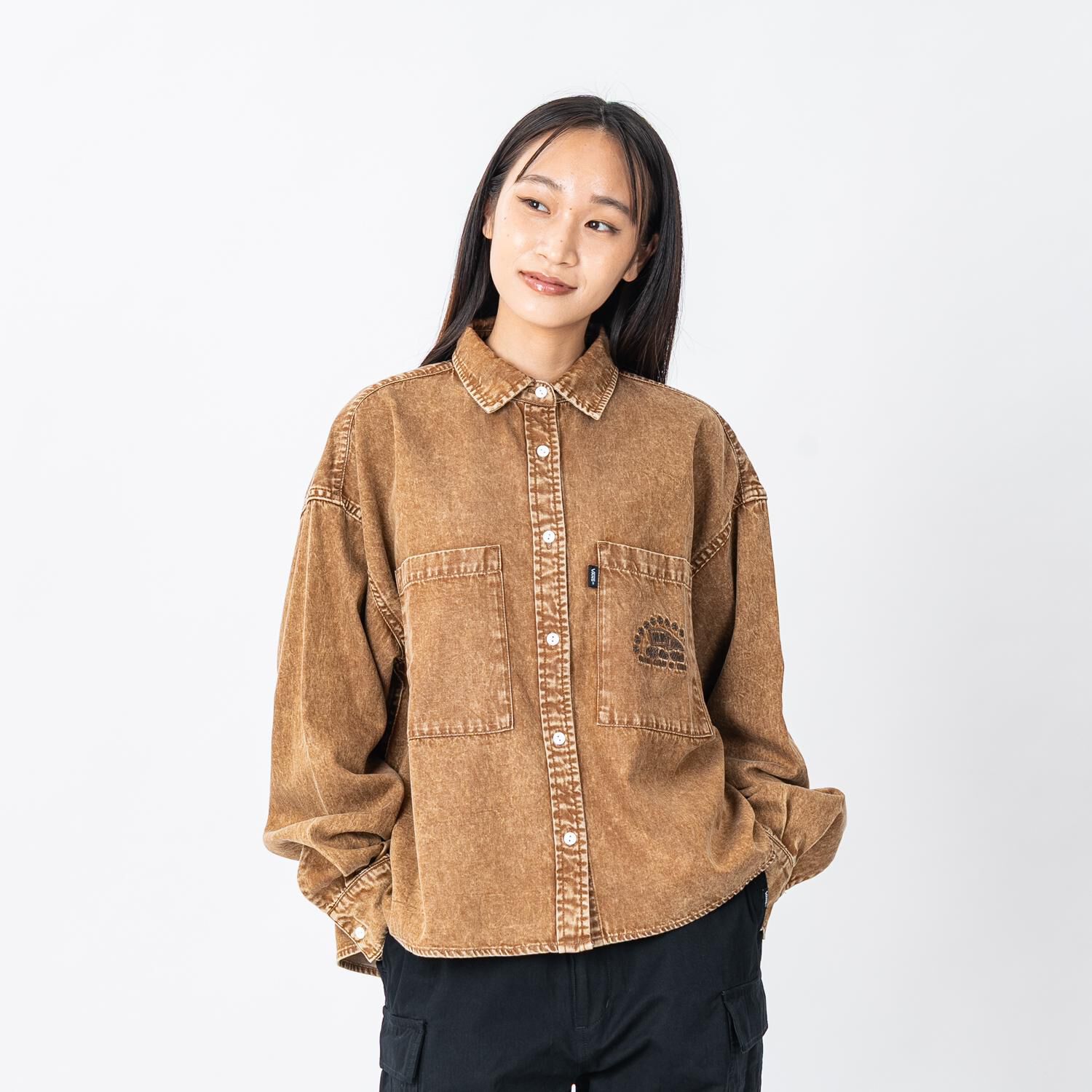 VANS「【VANSｱﾊﾟﾚﾙ(WJ)】W EMBROIDERY DENIM SHIRT」|Tシャツ・カットソー|