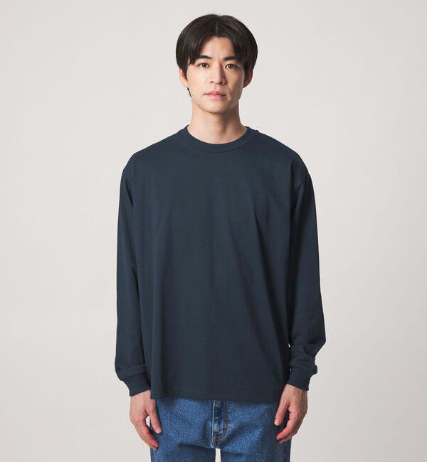 UNITED ARROWS green label relaxing「【WEB限定】JUST fit デイリー ワイド 長袖 Tシャツ -吸水速乾・抗菌-」|Tシャツ・カットソー|