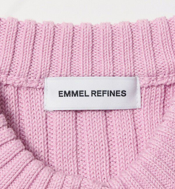 EMMEL REFINES「＜EMMEL REFINES＞EM ワイドリブ ボクシー カーディガン」|カーディガン|