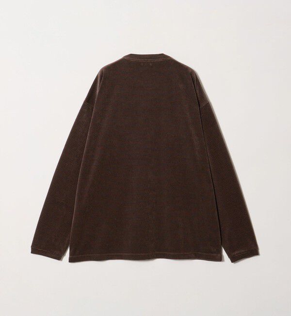 STEVEN ALAN「＜Steven Alan＞ ベロア ボーダー クルーネック Ｔシャツ」|Tシャツ・カットソー|