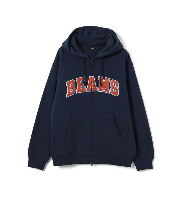 BEAMS「BEAMS ロゴ ベーシック フルジップフーディ」|スウェット・ジャージ|