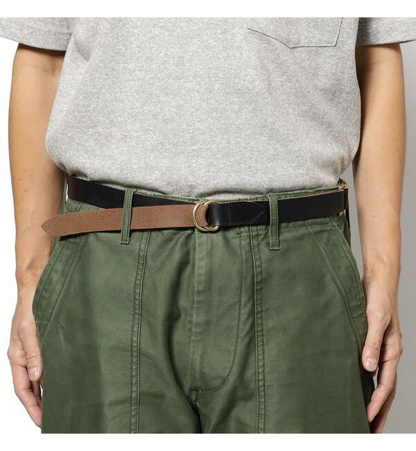 BEAMS PLUS「Leather Double Ring Belt」|ベルト|