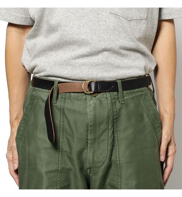 BEAMS PLUS「Leather Double Ring Belt」|ベルト|