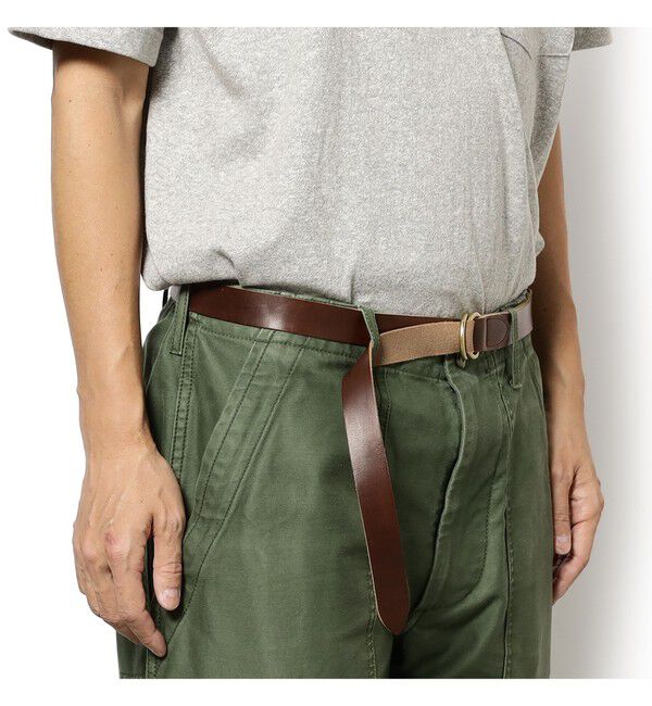 BEAMS PLUS「Leather Double Ring Belt」|ベルト|