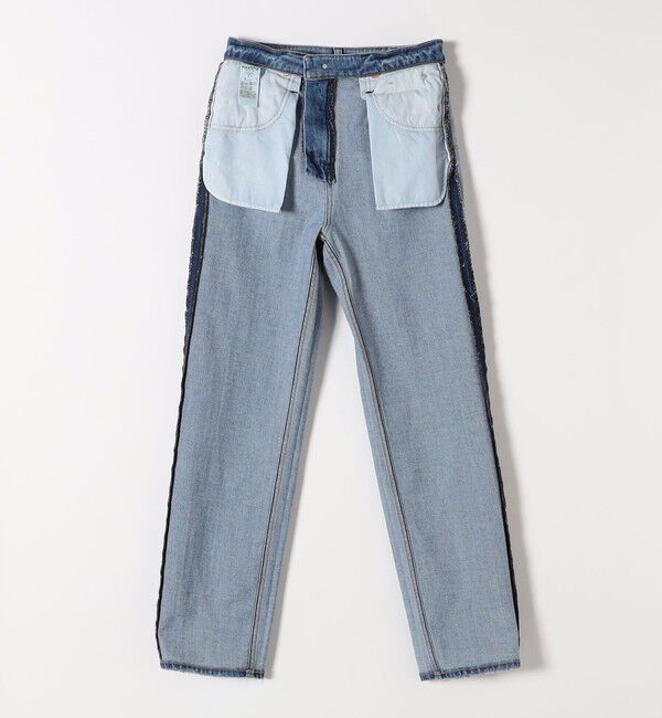 SHIPS any「Healthy DENIM:〈洗濯機可能〉ストレート ハイライズ デニム パンツ」|デニム|