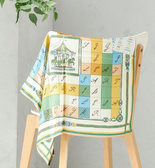 SHIPS for women「manipuri: 26SS スカーフ 65&times;65」|ストール|ライトカーキ