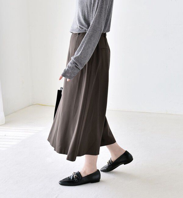 quaranciel「〈洗濯機可能〉ボックスプリーツ ワイド キュロット パンツ」|キュロット|