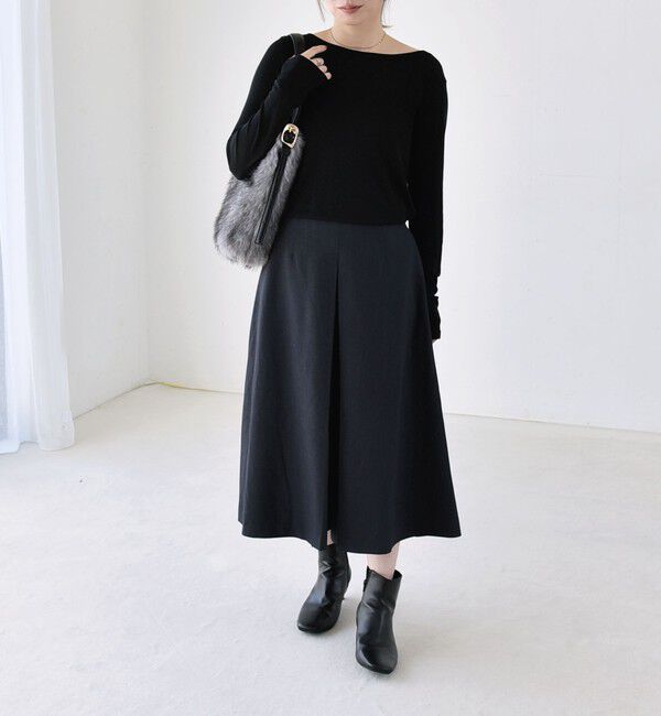 quaranciel「〈洗濯機可能〉ボックスプリーツ ワイド キュロット パンツ」|キュロット|