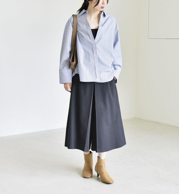 quaranciel「〈洗濯機可能〉ボックスプリーツ ワイド キュロット パンツ」|キュロット|