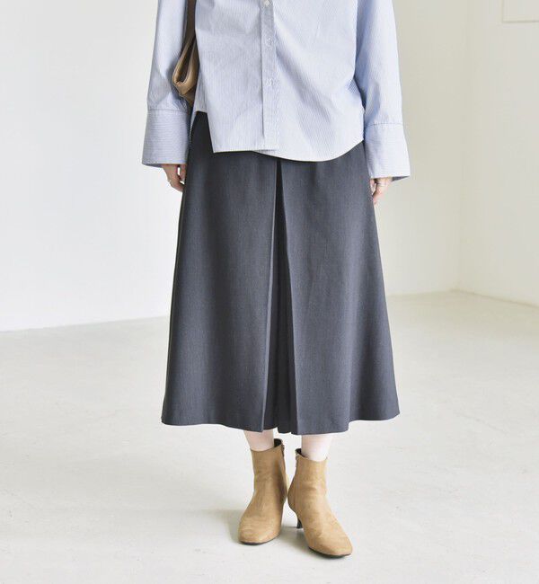 quaranciel「〈洗濯機可能〉ボックスプリーツ ワイド キュロット パンツ」|キュロット|