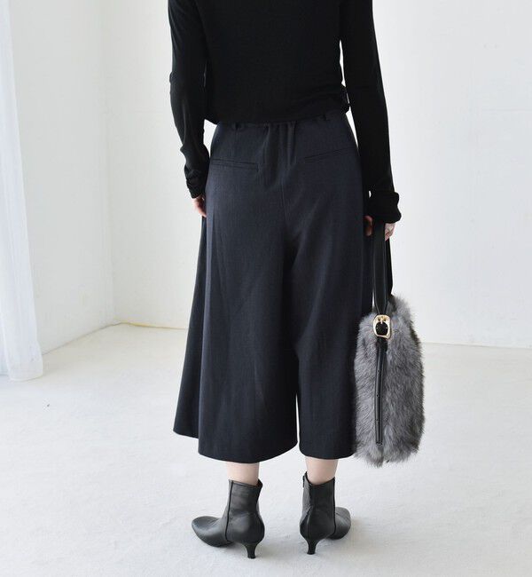 quaranciel「〈洗濯機可能〉ボックスプリーツ ワイド キュロット パンツ」|キュロット|