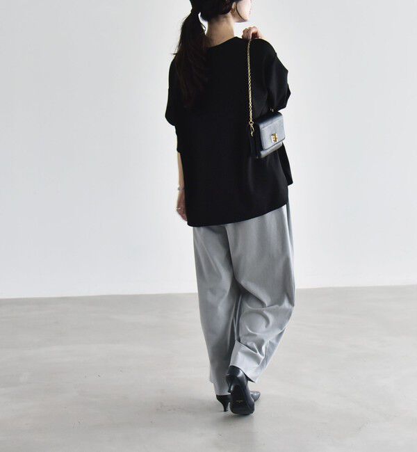 quaranciel「〈洗濯機可能〉カットジョーゼット ラウンドヘム ルーズ プルオーバー」|Tシャツ・カットソー|