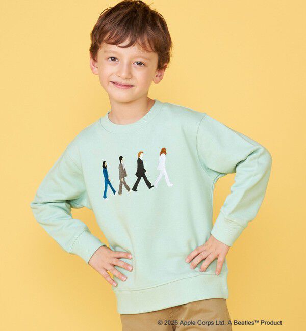 SHIPS KIDS「100～130cm /【THE BEATLES（ザ・ビートルズ）】スウェット」|スウェット・ジャージ|ライトグリーン