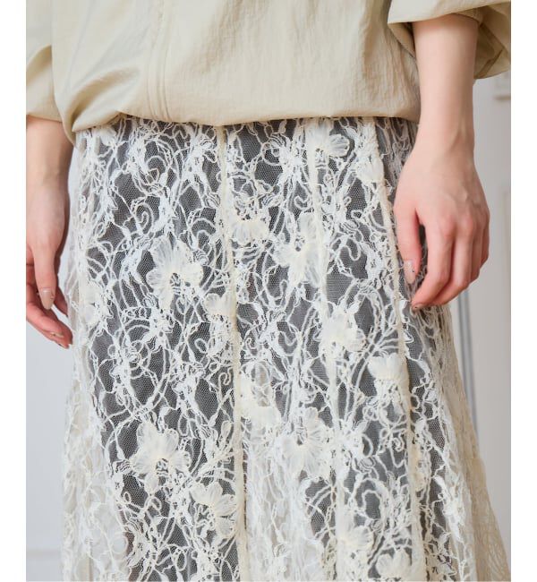 IENA LA BOUCLE「IENA LA BOUCLE Lace on Lace スカート」|スカート|