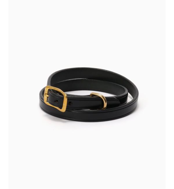 417 EDIFICE「TORY LEATHER / トリーレザー 3/4 wide plain creased belt」|ベルト|ブラック