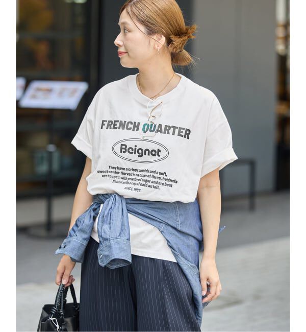 JOURNAL STANDARD「プリントタックスウェットTシャツ」|Tシャツ・カットソー|ホワイト