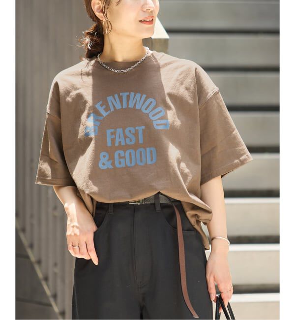 JOURNAL STANDARD「プリントタックスウェットTシャツ」|Tシャツ・カットソー|ブラウン B