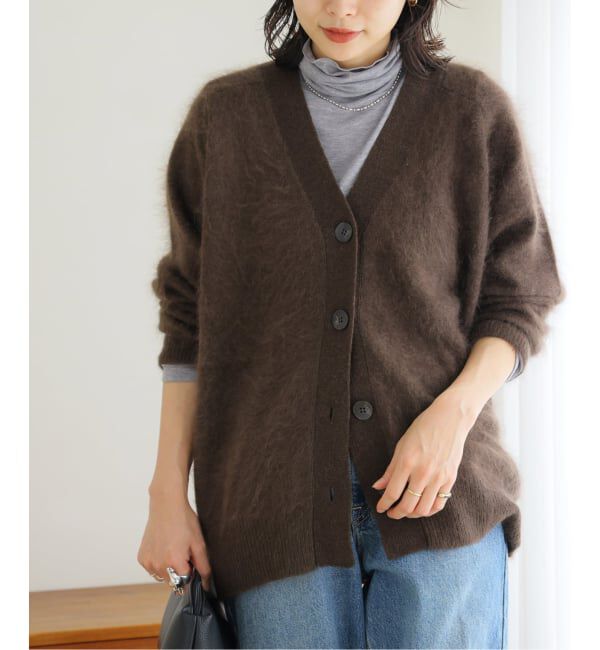 JOURNAL STANDARD「《予約》FLUFFY Vカーディガン」|カーディガン|ブラウン