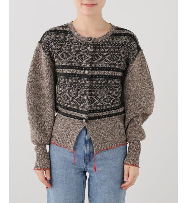 JOURNAL STANDARD relume「【PROVOKE/プロヴォーク】fair isle cocoon cardigan」|カーディガン|